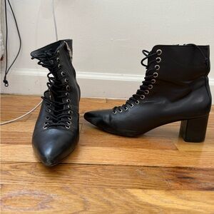 The Archive Lace-up Boots with Pointed Toe